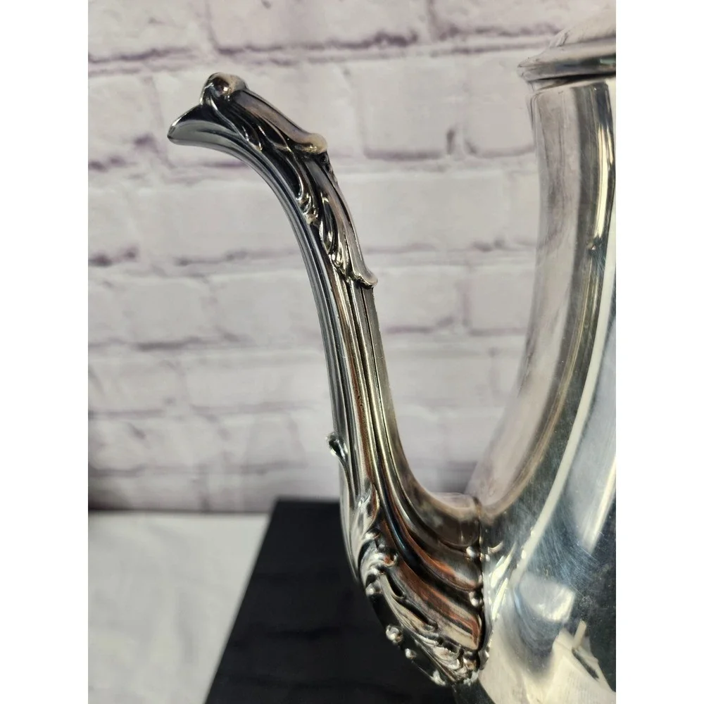 I.S.Co International Silver Company Coffee Teapot Victorian Legs Stunning Patina